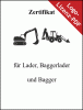Zertifikat DIN A4 für Bediener von Baumaschinen Logo-Lizenz-PDF